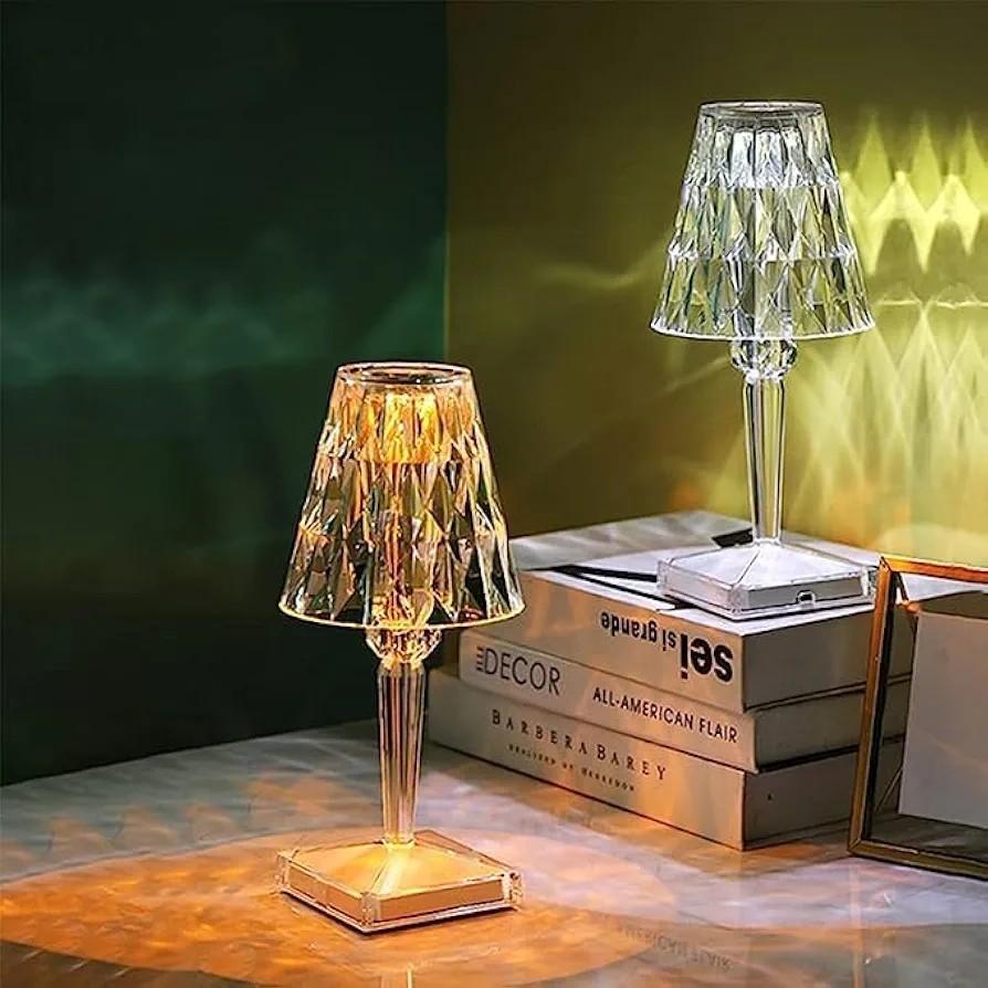 Crystal Table Lamp Multicolor USB Rechargeable 3W