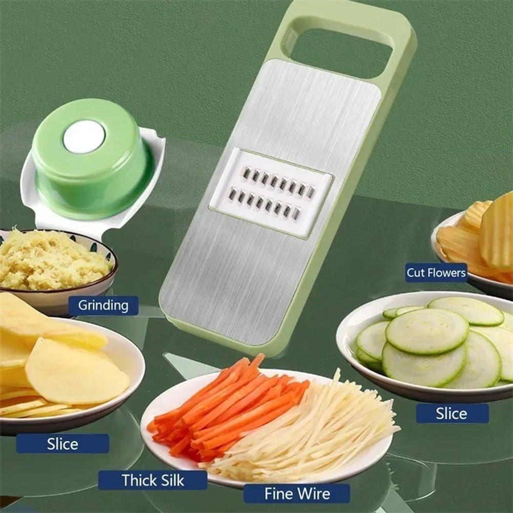 Green Multi-Blade Grater with ABS Plastic Handle