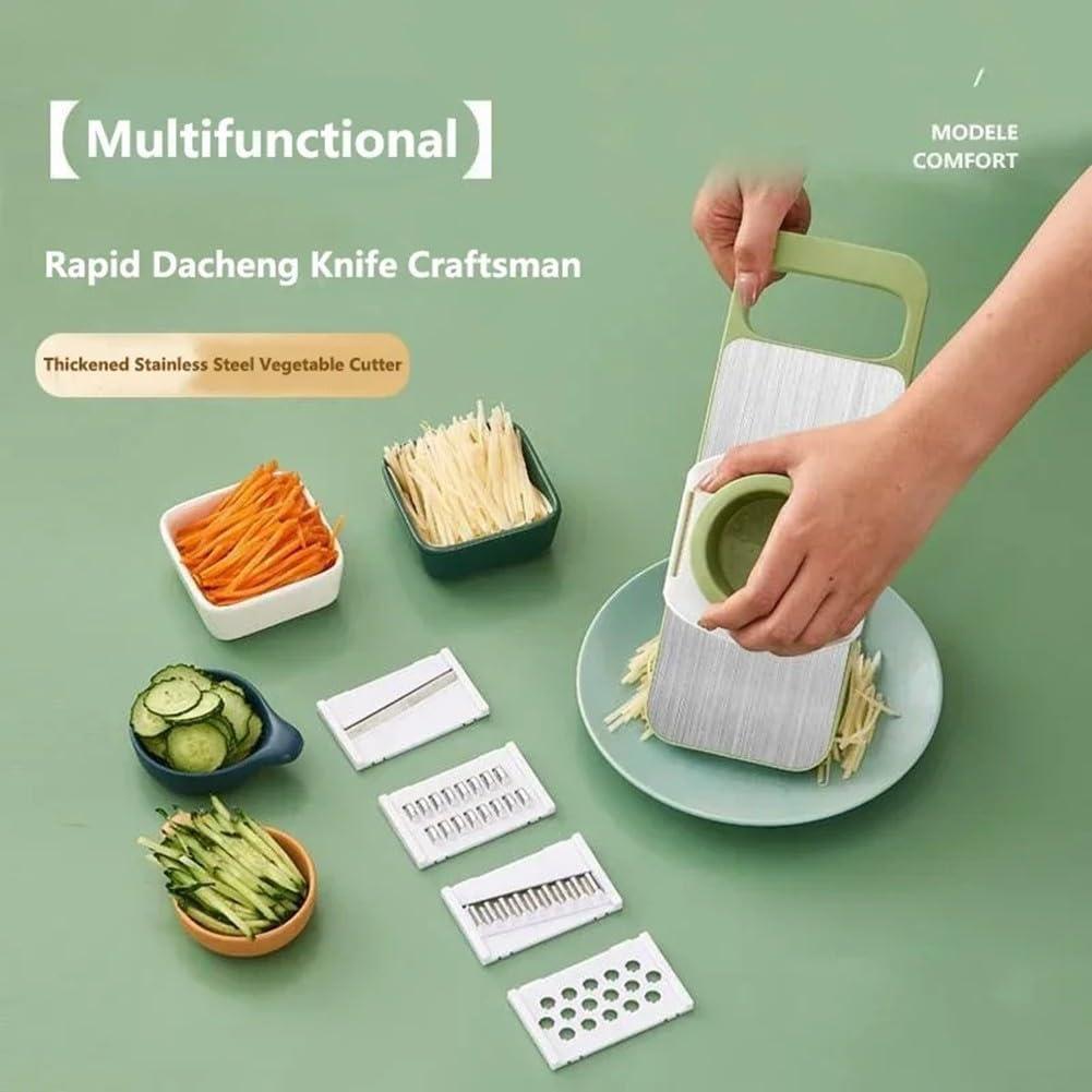 Green Multi-Blade Grater with ABS Plastic Handle