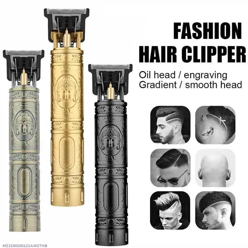 Rechargeable Hair Trimmer for Men Brown Silver